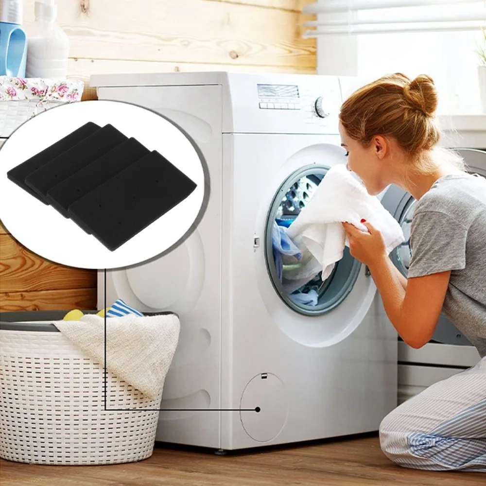 4PCS 4 Holes Dryer Sponge Filter Foam Black Washer Dryer Filter Dryer Filter Replacement for Whirlpool 481010716911 HX HMMR10440
