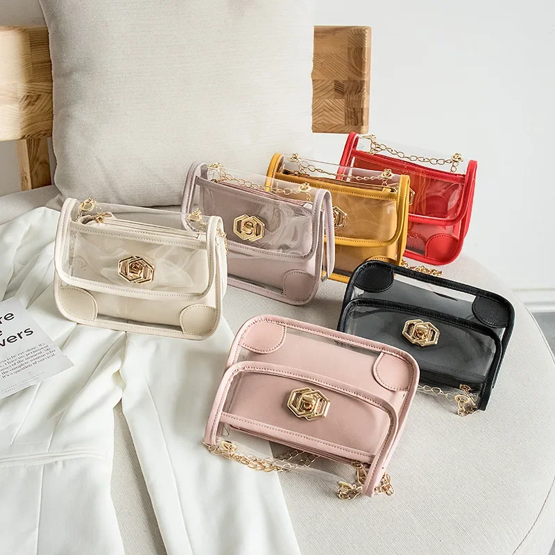 

Модная женская сумка через плечо из ПВХ, мягкая прозрачная желеобразная сумка через плечо для матери, свежая литературная сумка подмышками