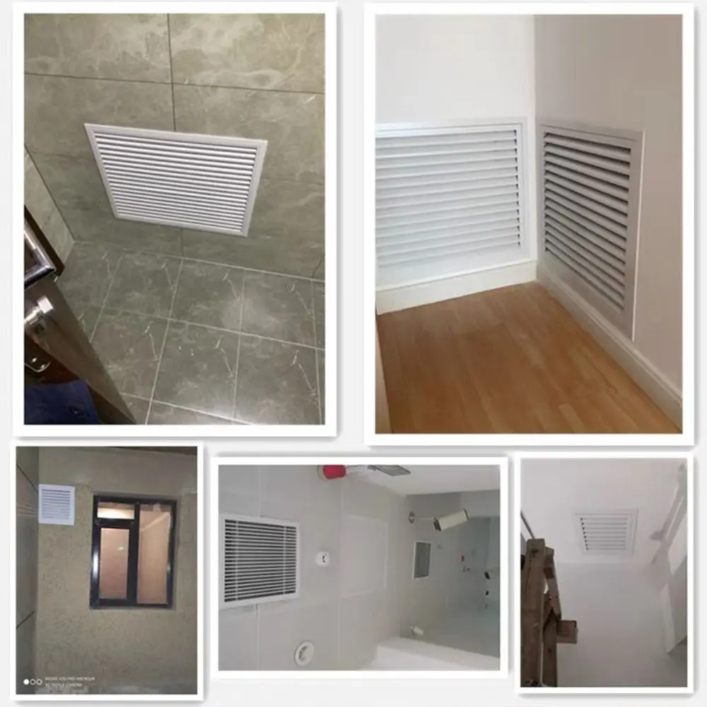 New Aluminum Alloy Air Vent Grille White Square Gable Vent Ventilation Grille Exterior Walls