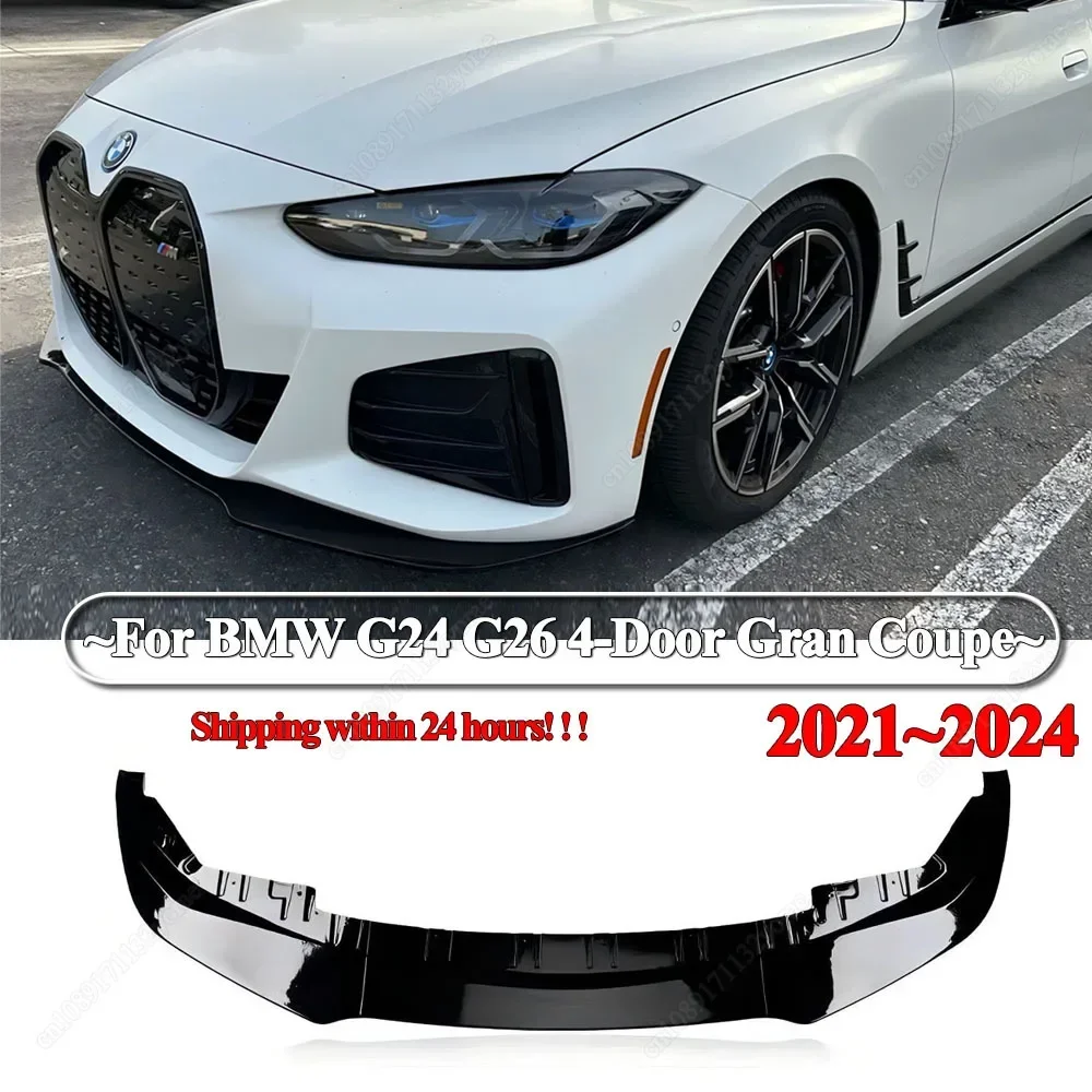 

For BMW 4 Series G24 G26 420i 430i i4 M50 Gran Coupe 4Doors 2021-2024 Car Front Bumper Lip Diffuser Spoiler Splitter Mp Style