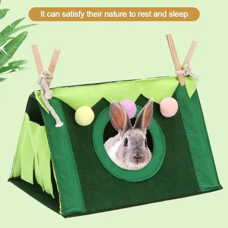

Small Pet Nest Felt Tent Rabbit Nest Hamster House Hamster Cage Large Guinea Pig Cage Guinea Pig Small Animal Bed Accessories