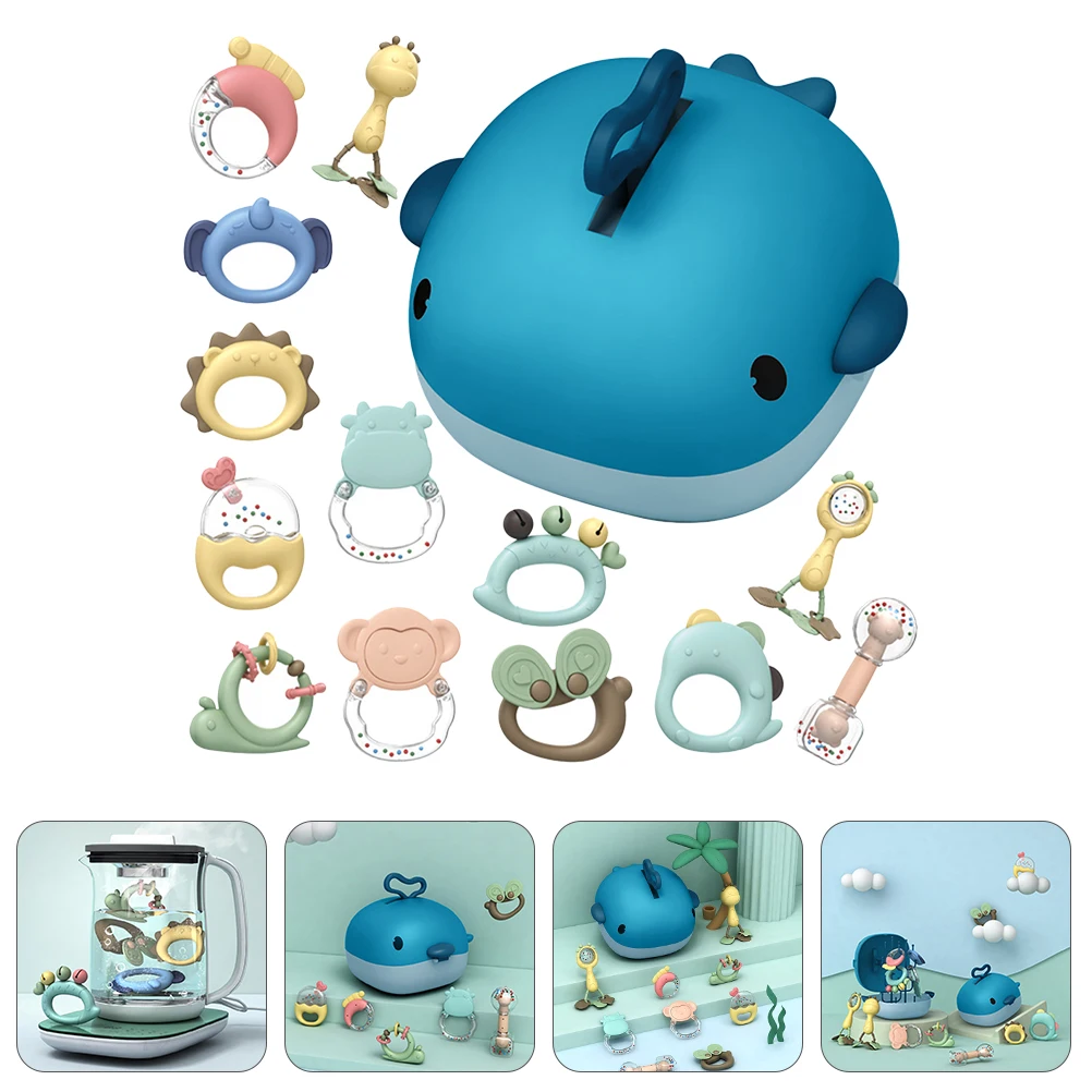 

Plastic Baby Teethers Rattle Toys Newborn Teething Molar Tools Animal Shaped Infant Accessories Safe Elastic Colorful Graphics