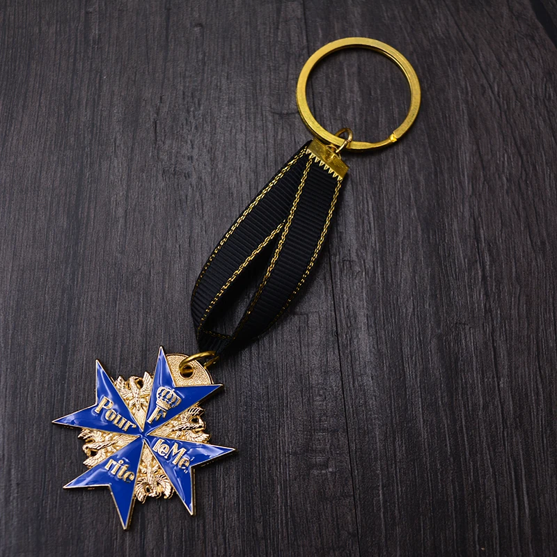 NONE Preußische blaue Max-Kreuz-Medaille, Frederick, europäische Krone, Eichenblatt, Tapferkeit, Medaille, Abzeichen, preußische Medaille, Militärzubehör 5