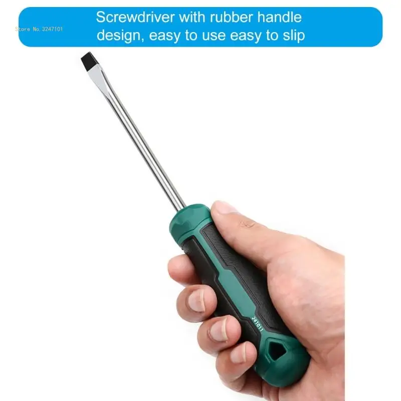 Professional 6mm Tip Screwdriver Crosses Flat Cushion Grip Screwdriver for Hand Making Home Repair Project Dropship