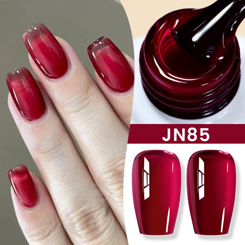 BORN PRETTY 10 ml Jelly Nude Gel-Nagellack, 50 Farben, halbtransparent, Nagelkunst-Nagelzubehör, Soak Off UV-LED-Nagellack für Nägel