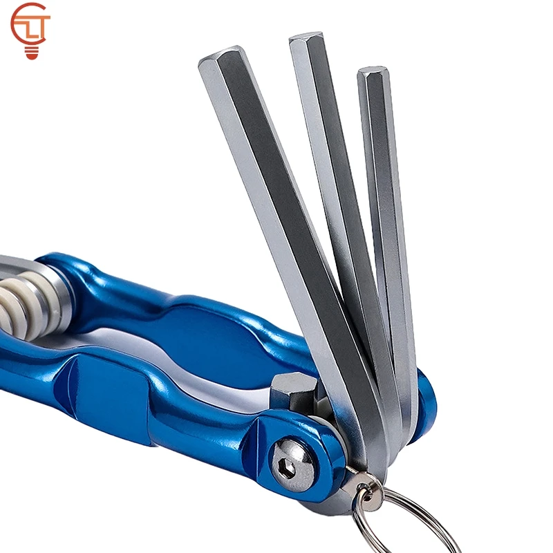 Folding Hex Wrench Metal Metric Allen Wrench Set Hexagonal Screwdriver Hex Key Wrenches Allen Keys Hand Tool Portable Set