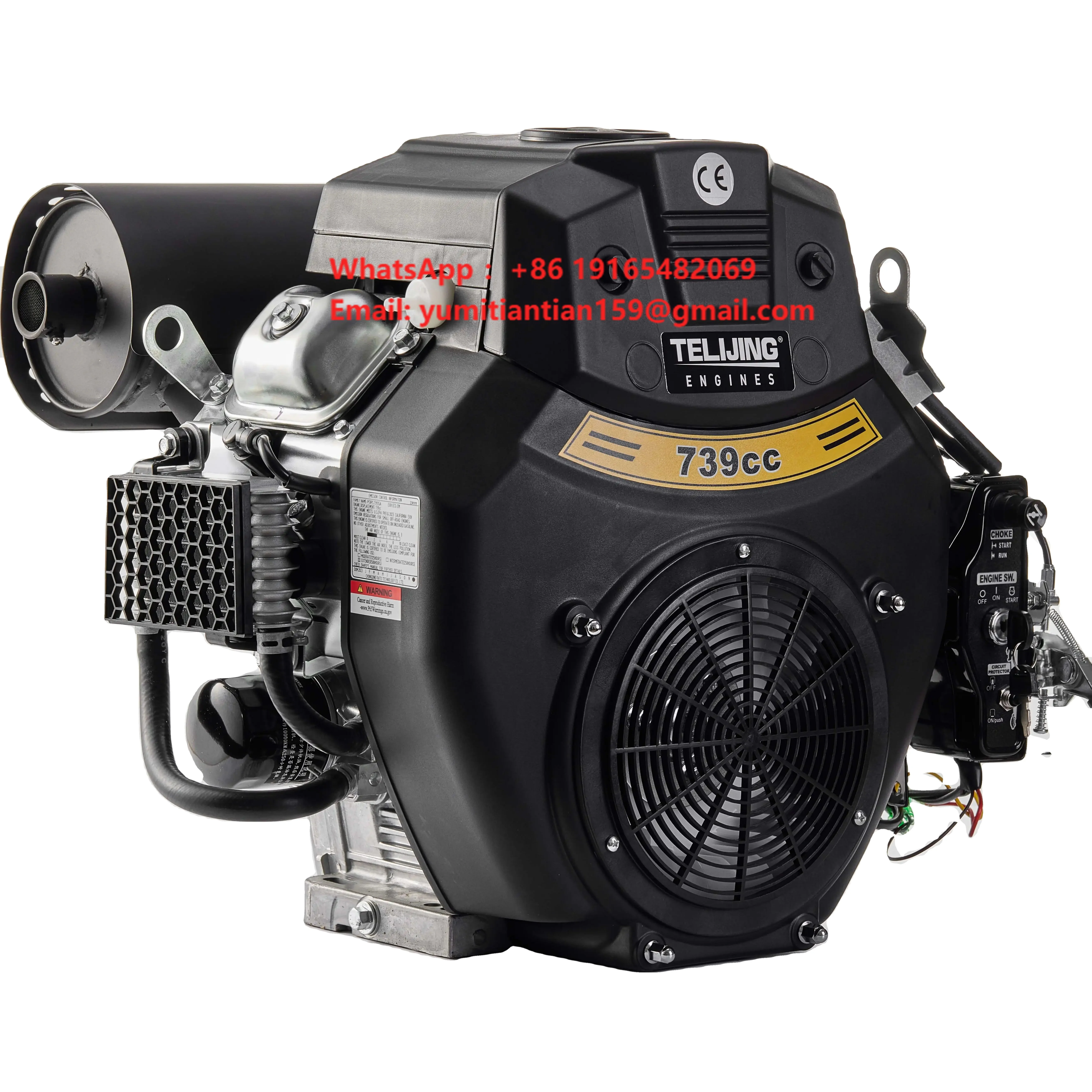 Portable OHV Powerful Boat Industry Twin-V Cylinder 27Hp/739CC Electric Start Petrol Motor Generator Bearing 4 Stroke Water Pump