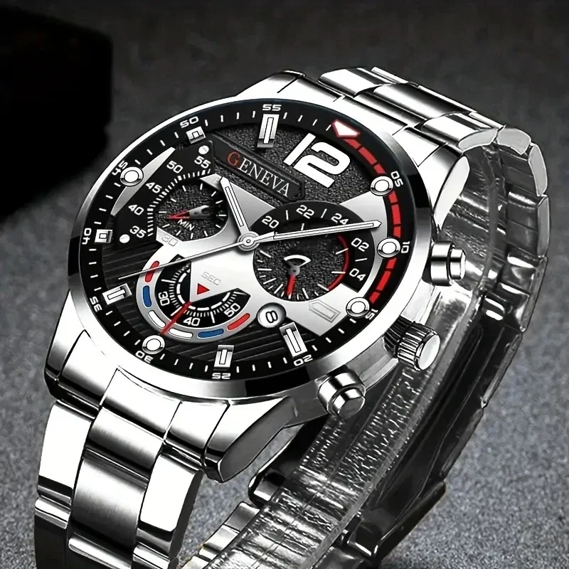 1-piece men's quartz watch with a business sports style,  Valentine's Day, and New Year gifts