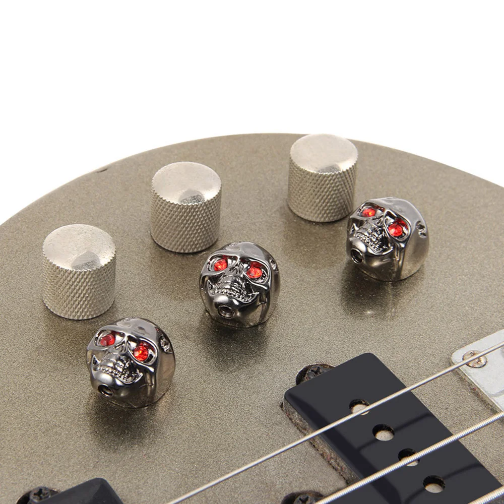 4 teile/satz 6mm Schädel Dome Ton Gitarre Volume Tone Knöpfe Potentiometer Control Knöpfe Für Elektrische Gitarre Bass – Detail 3