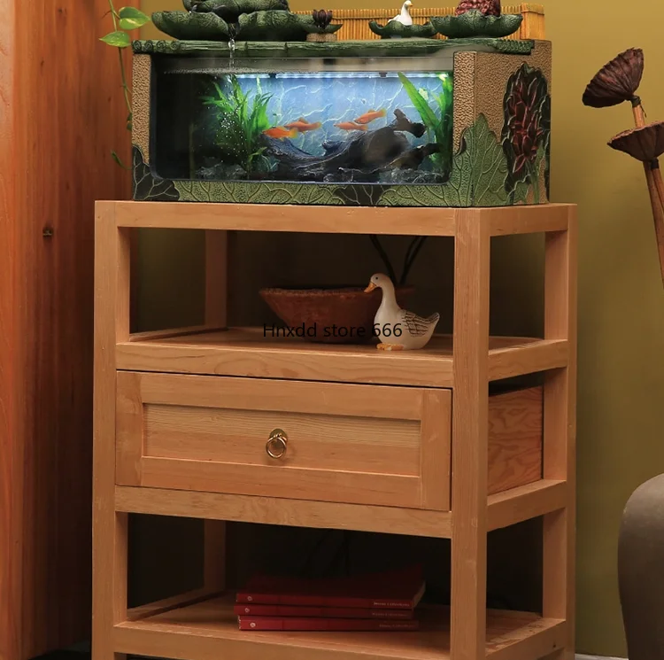 Fish tank landscaping, living room, flowing water ornament, next to the TV cabinet, fish farming creativity micro