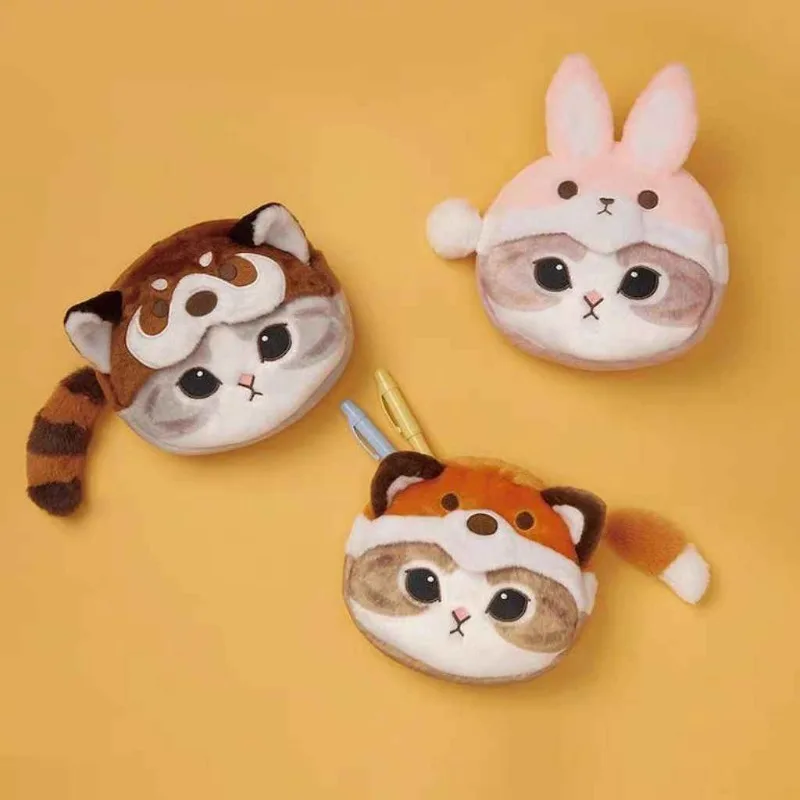 Kawaii Mofusand Cross-dressing Forest Animal Series Plush Coin Purse Cartoon Cute Sundries Data Cable Headphone Storage Bag Gift