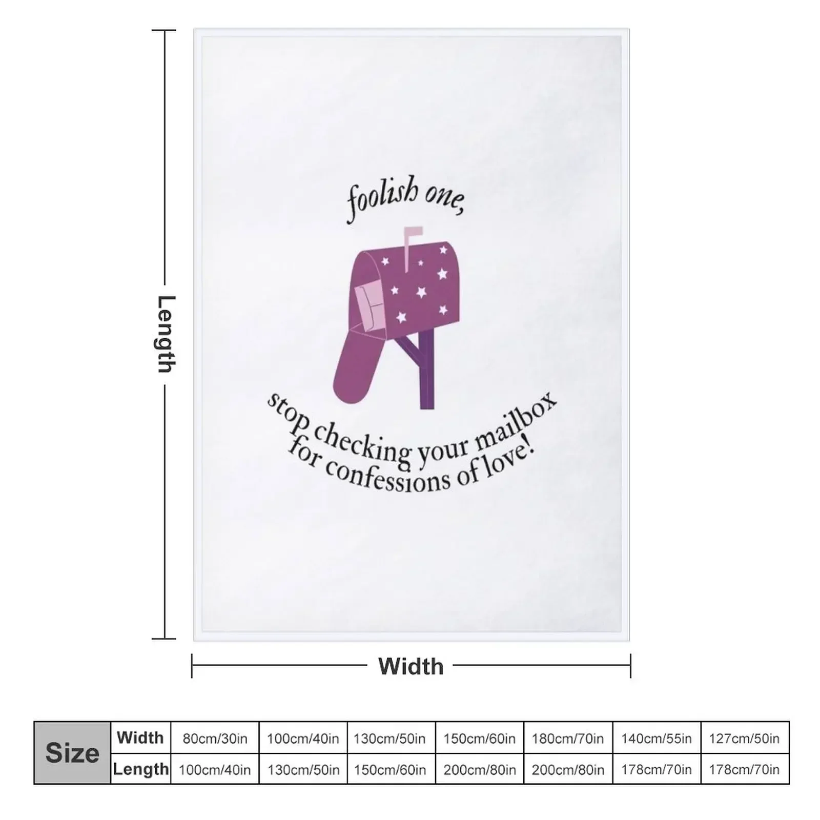 FOOLISH ONE LYRICS Throw Blanket couch cozy soft plush fuzzy picnic outdoor blanket