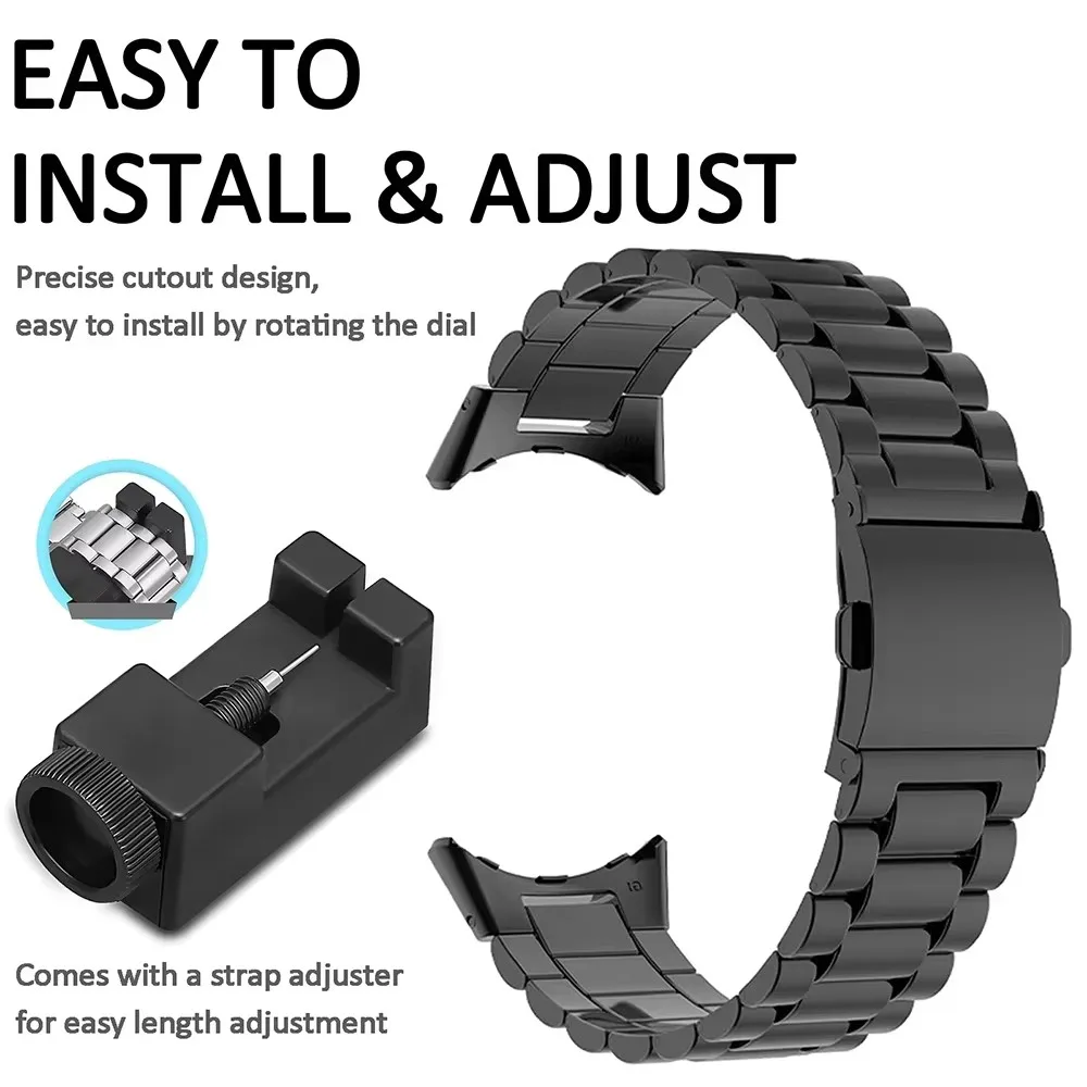 Sostituzione cinturino in metallo senza spazi vuoti per accessori cinturino Google Pixel Watch per cinturino in acciaio inossidabile Google Pixel Watch 2 Correa