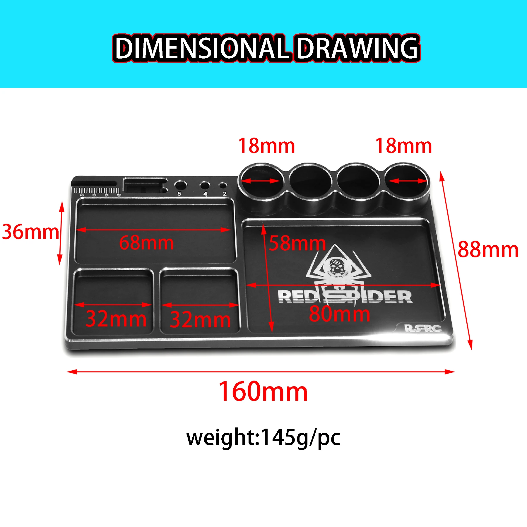 RED SPIDER 1Pcs Multifunctional Screwdriver Storage Rack Holder Desktop Stand for Hex & Cross Screw Drivers RC Repair Tools