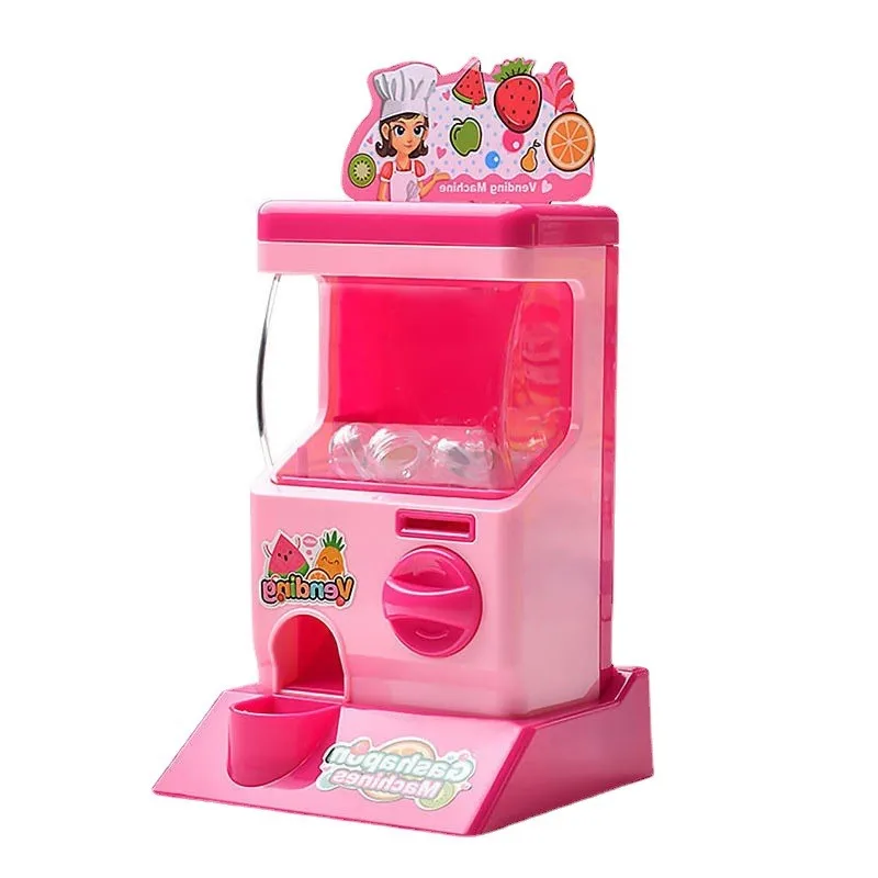 Cute gashapon machine play house candy game machine candy ball grabbing vending machine for kids girl birthday gift funny toy