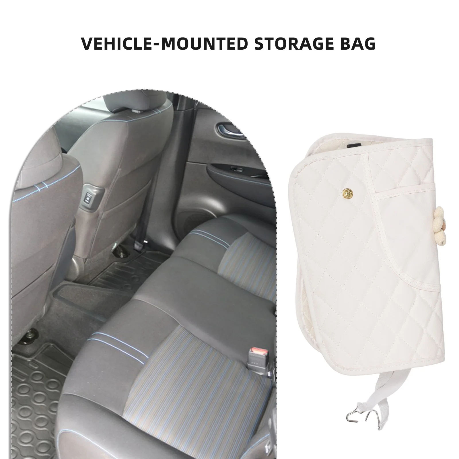 

1pcs Car Protector Kick Mats For Back Seat Durable Universal Fit Storage Pockets Easy Install Seat Back Organizer For Kids Car