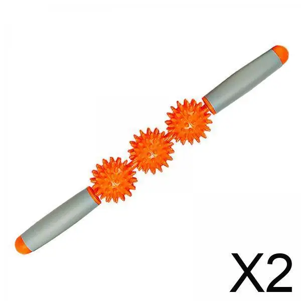 

2xPressure Point Muscle Roller Cellulite Massager Fascia Remover Orange