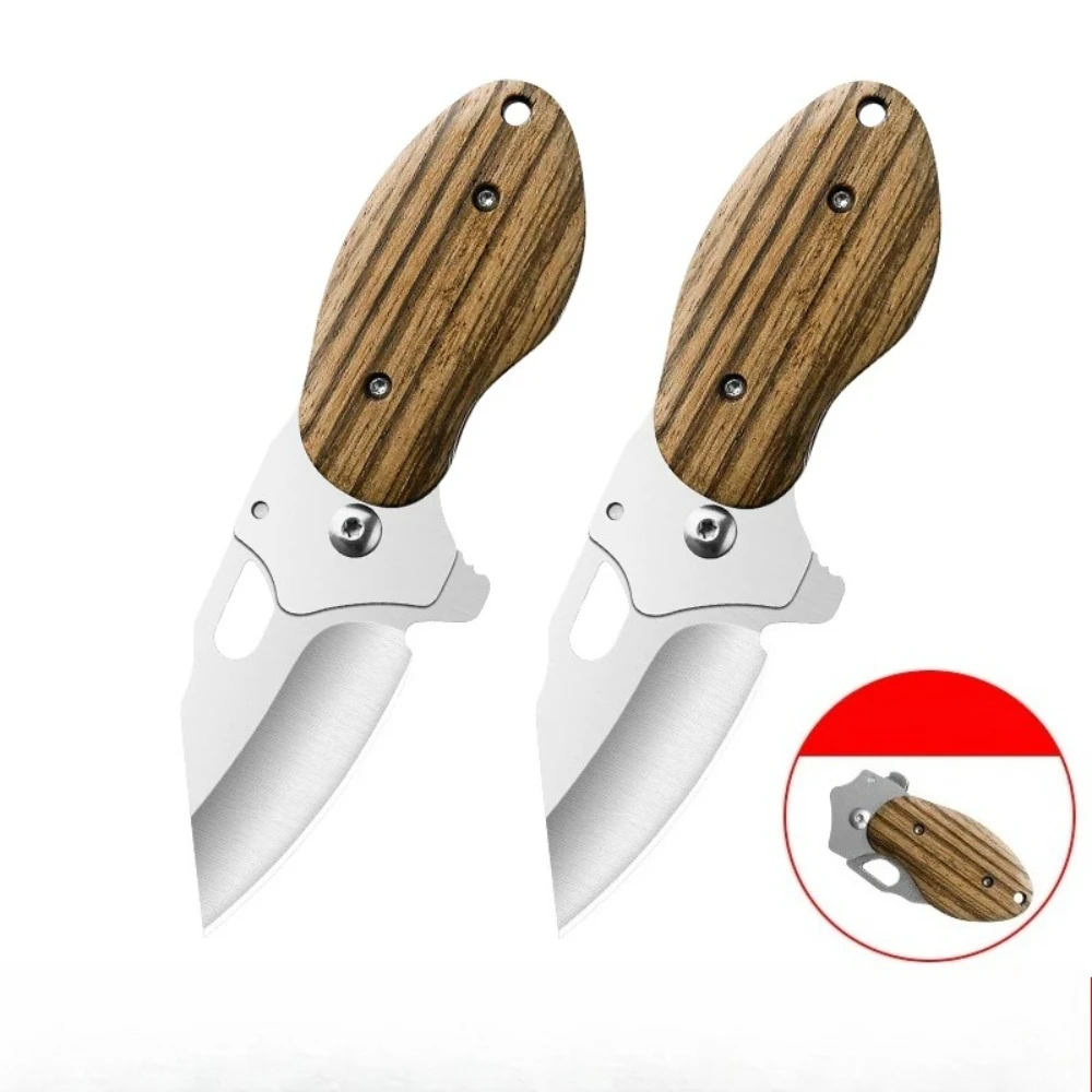 Scharfes Hochhärte-Outdoor-Schlüsselanhängermesser Klappbares Obstmesser Camping-Taschenmesser Multifunktionales Mini-Taschenmesser für den Haushalt