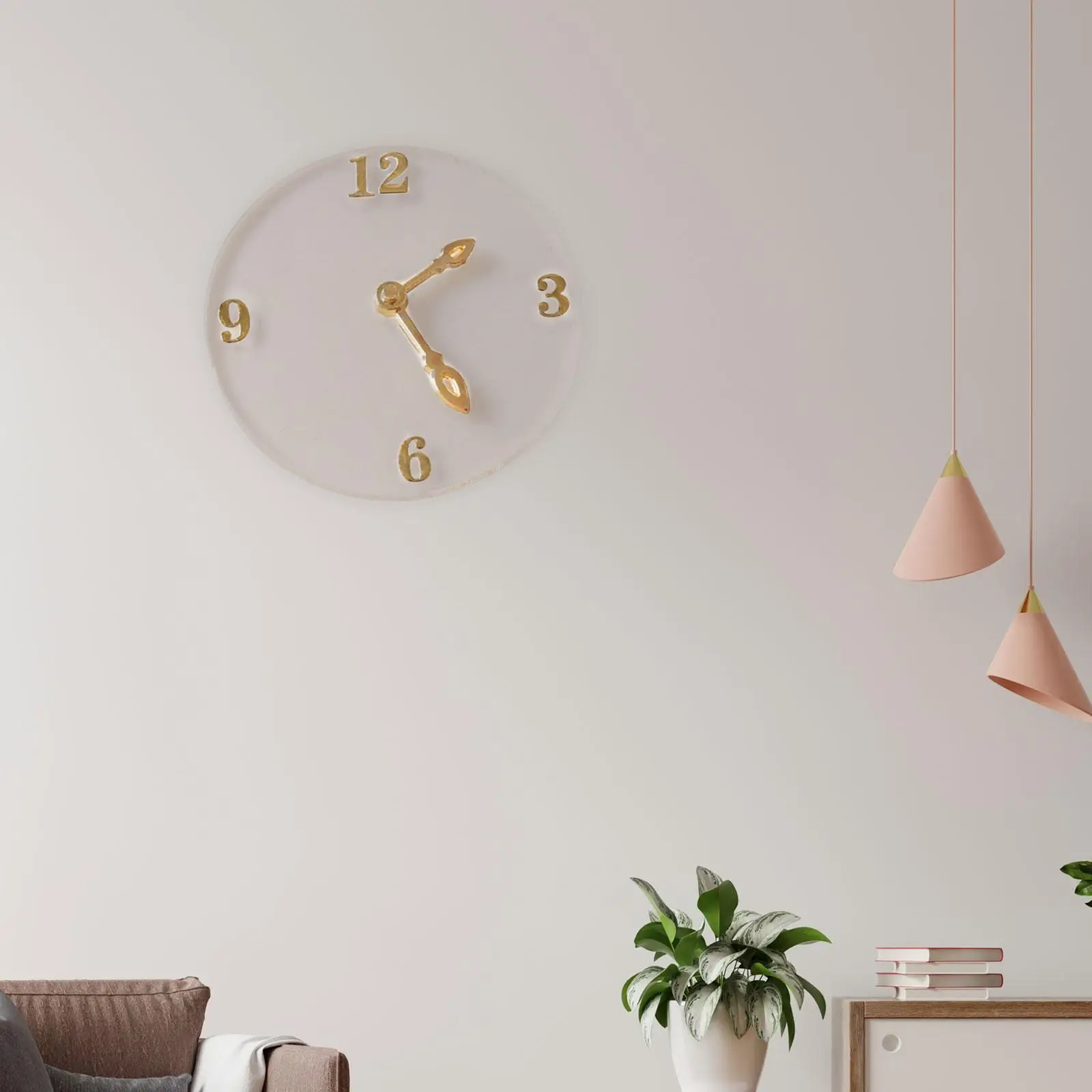 Mini relógio modelo transparente casa de bonecas decoração acessórios móveis para casa de bonecas para