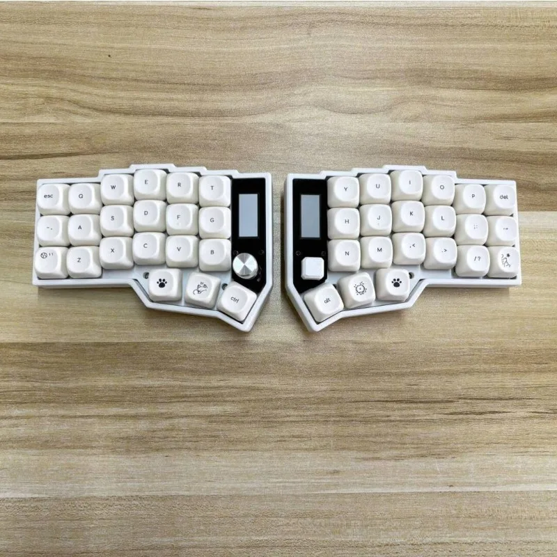 

Corne Wireless Split Keyboard Bluetooth Hotswap ZMK with Joystick Knob NiceView Screen RGB Ergonomic Game Mechanical Keyboard