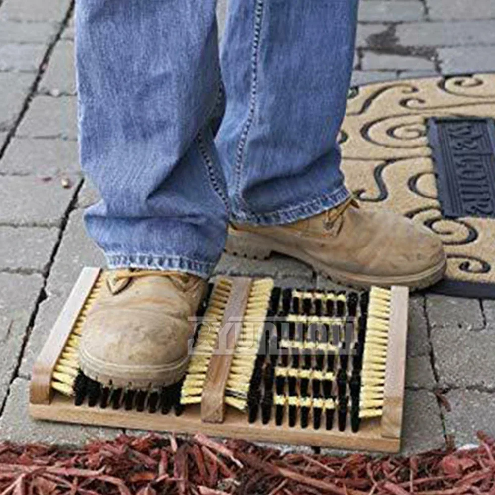 Sikat sepatu penghilang lumpur dan salju, alat pemoles sol sepatu taman luar ruangan