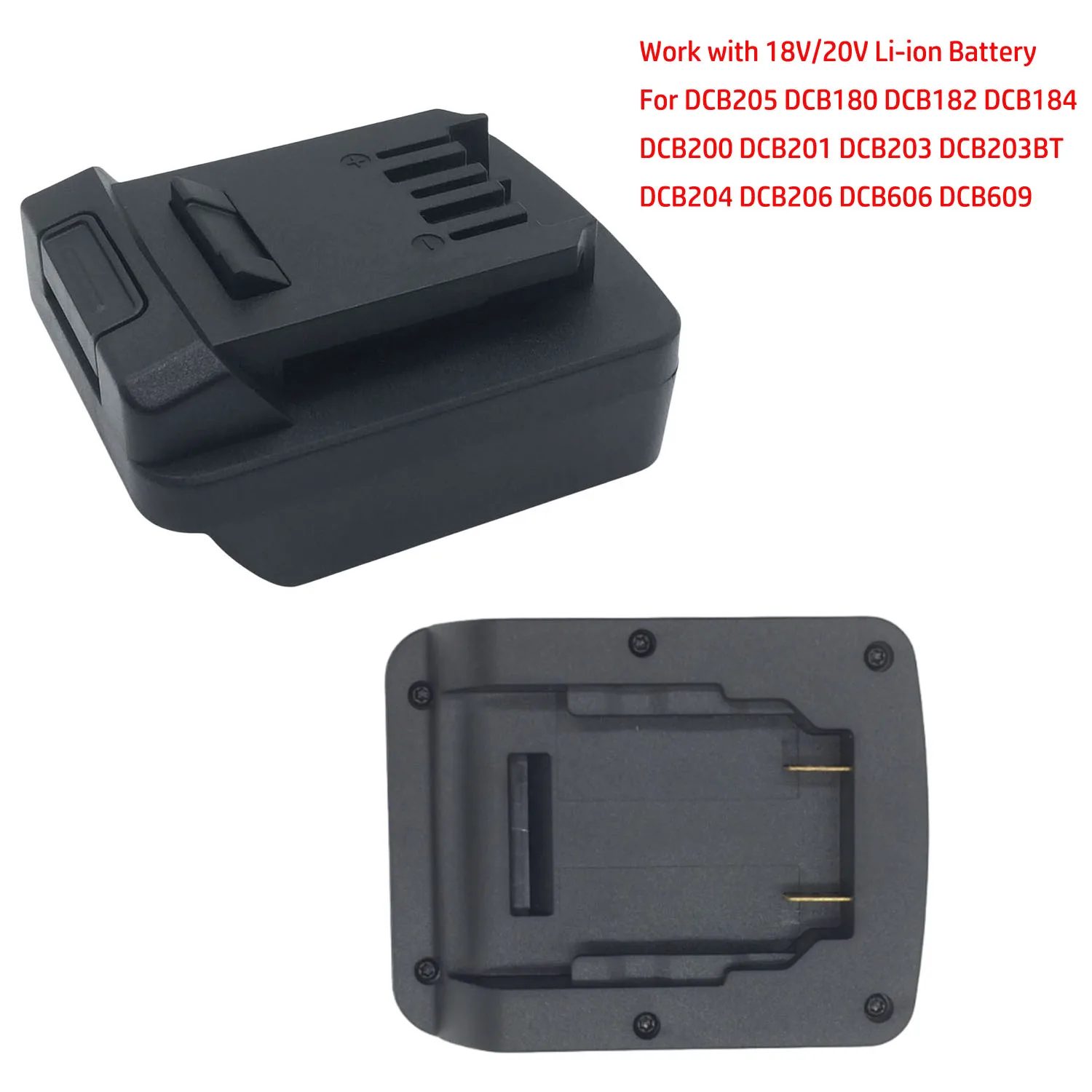 แบตเตอรี่อะแดปเตอร์แปลงสําหรับ DCB205 DCB200 18V แปลงเป็น 20V สําหรับ SKIL แบตเตอรี่ลิเธียมเครื่องมือใช้แบตเตอรี่เครื่องมือ