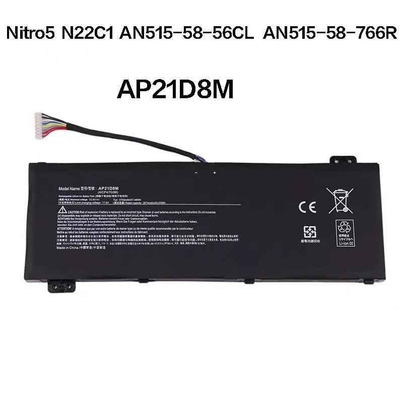 

AP21D8M Laptop Battery for Acer Nitro 5 N22C1 AN515-58-56CL AN515-58-766R 16 AN16-51-76BS AN16-51-56VT AN16-51-78GX AN16-51-74BV