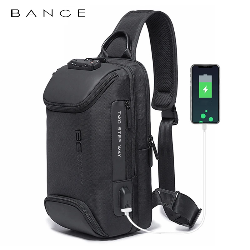 Men\'s bag Anti-theft Chest Bag Multifunction Crossbody Bag Man Shoulder Messenger Bags Male Waterproof Short Trip usb charger