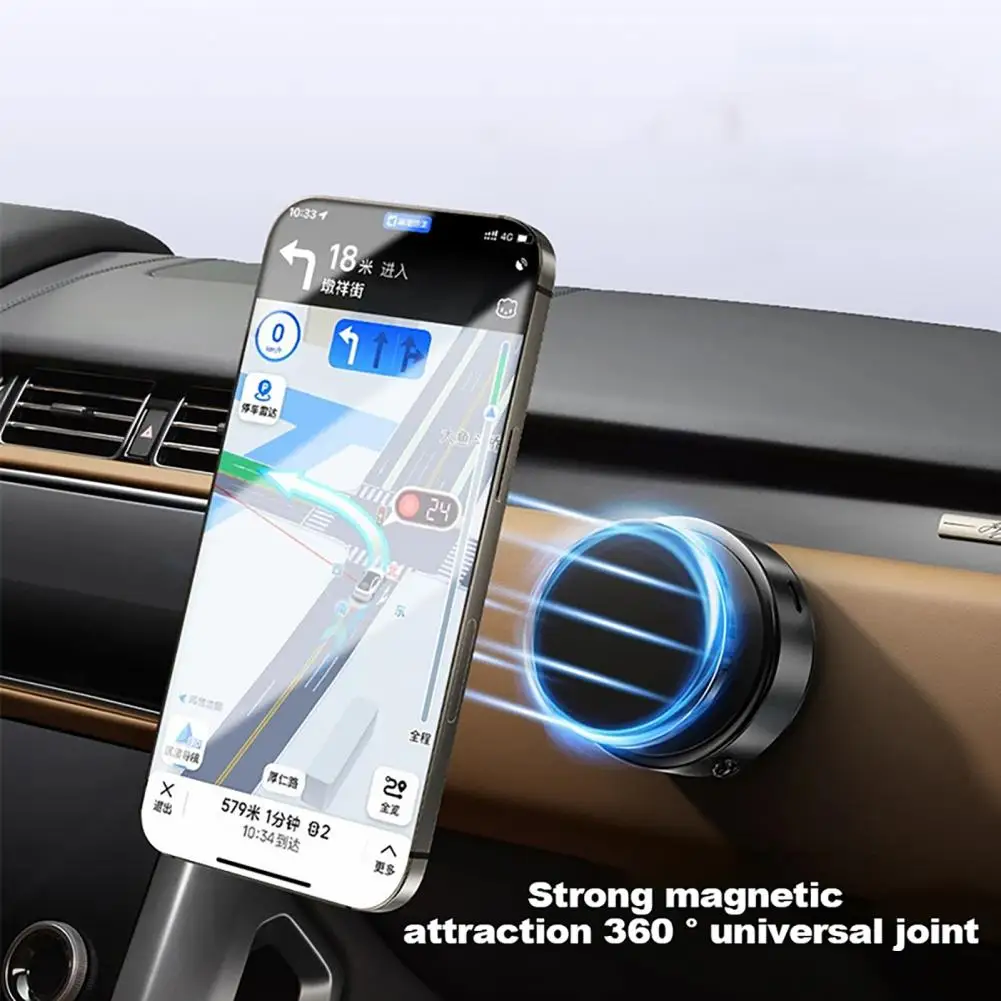

Magnetic Phone Holder Aluminum Alloy Car Mount 360 Rotatable Phone Holder Strong Magnetic Hands-free Phone Holder for Driving
