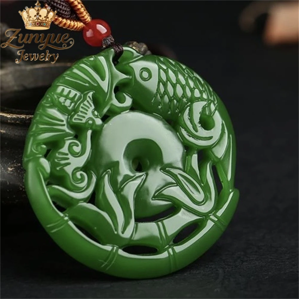 

Natural Hetian Jasper Carving Hollow Bat Pendant Luxury Quality Jewelry Best Selling Fashion Jewelry Exquisite Charms Popular