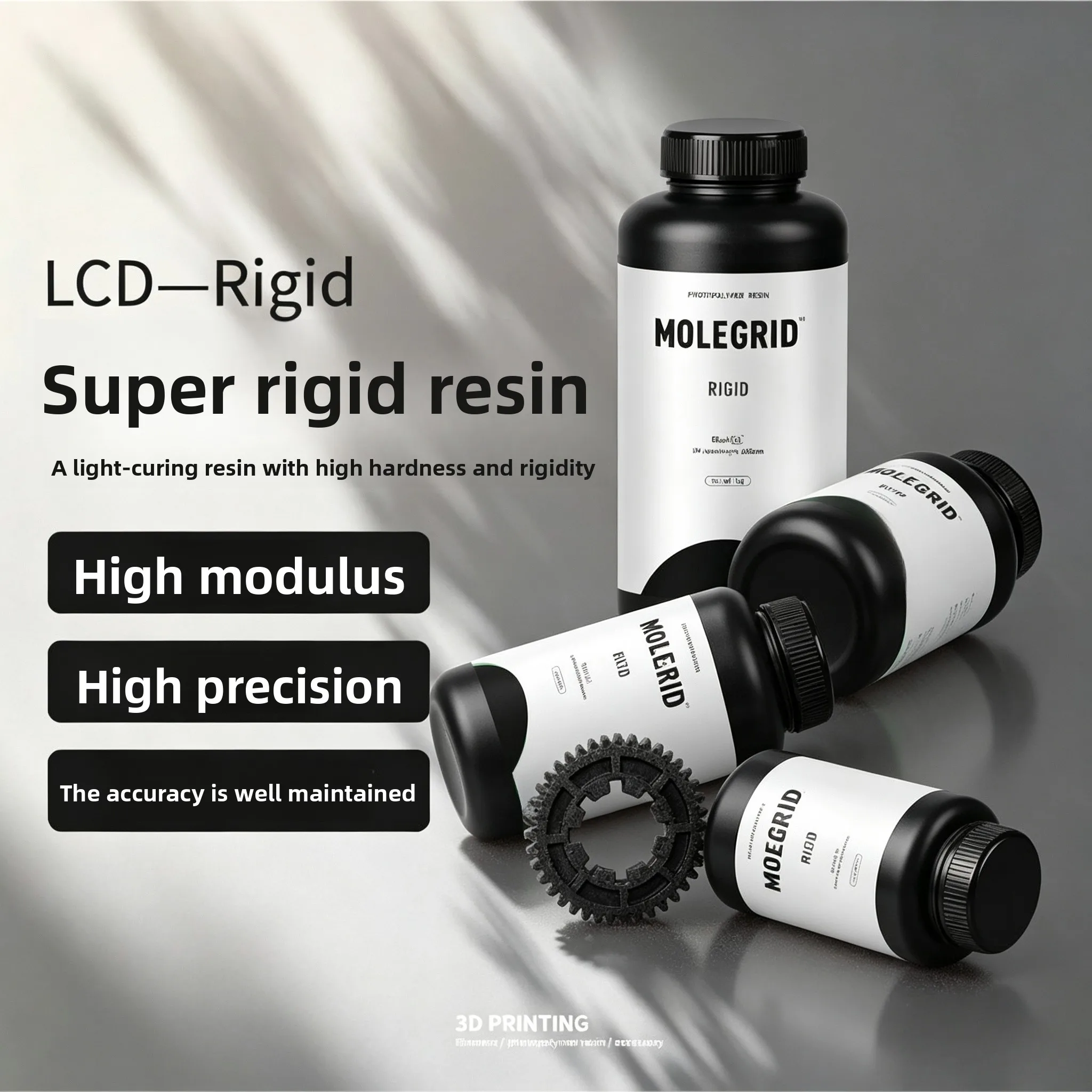 405nm High‑Stiffness UV Resin for LCD 3D Printer High‑Hardness Rigid Model‑Making Material