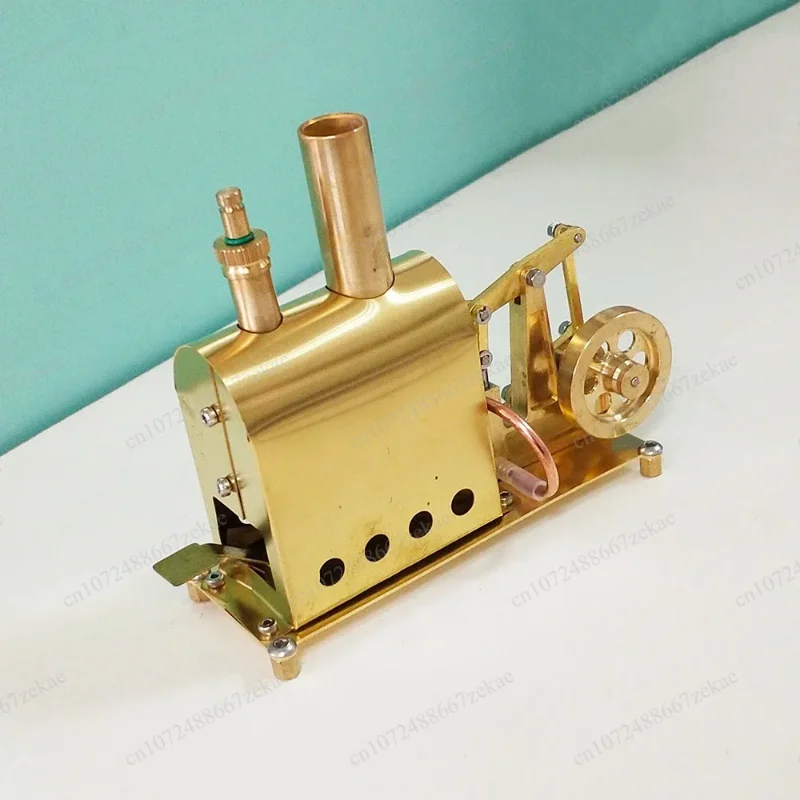 Mini Brass Steam Boiler Retro Steam Engine Model with Safety Valve