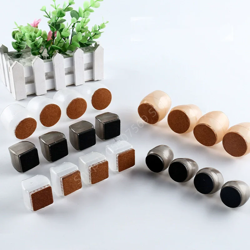 8/16Pcs Silicone Slip Silicone Chair Leg Caps Furniture Anti-noise Wood Floor From Scratches Protectors Mats Home Decor Mats