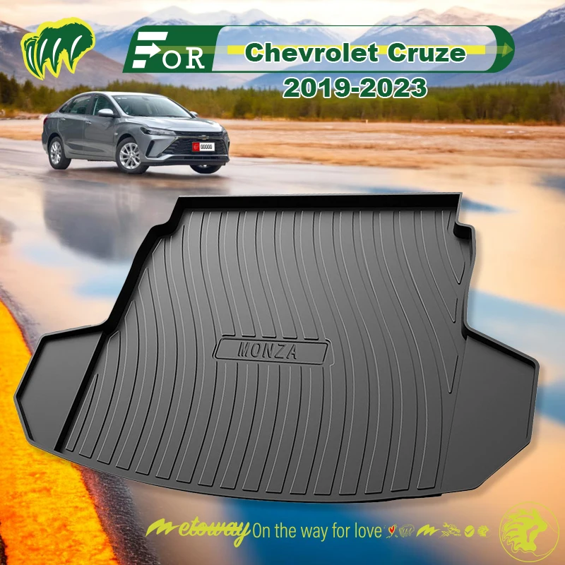 

For Chevrolet Cruze 2019-2023 Custom Fit Car Trunk Mat All Season Black Cargo Mat 3D Shaped Laser Measured Trunk Liners