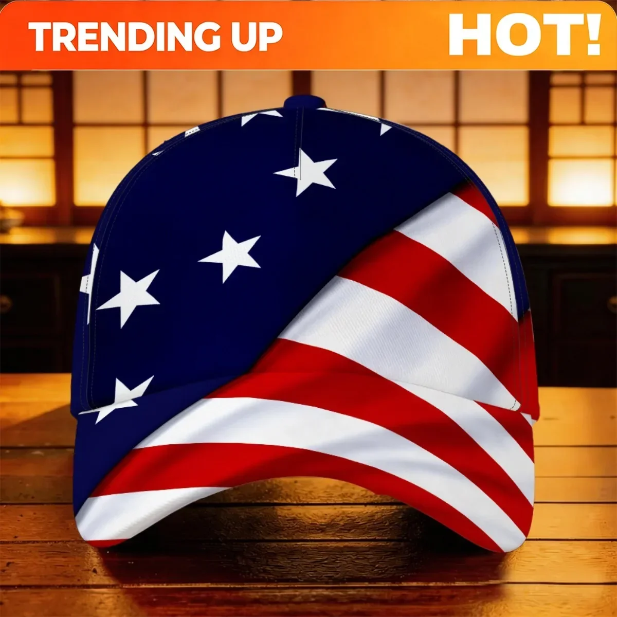 Custom 1 Star-Spangled Baseball Cap, Taxi Driver Cap, Lightweight And Breathable, Fishing, Vacation, And Golf Cap, All-Over