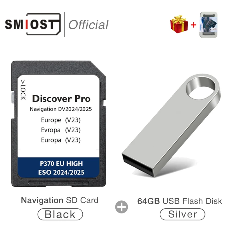 

SMIOST Original 64GB SD Memory Card for VW MIB1 MIB2 Discover Pro Media Pro Navigation Map DV V23 Sat Nav GPS Map Card