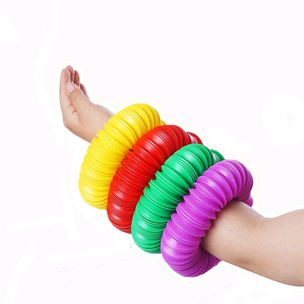 Super Huge Pop Tube Color Stretch Plastic Tube Corrugated DIY Telescopic Tube Vent To Relieve Stress Fidget Sensory Toy