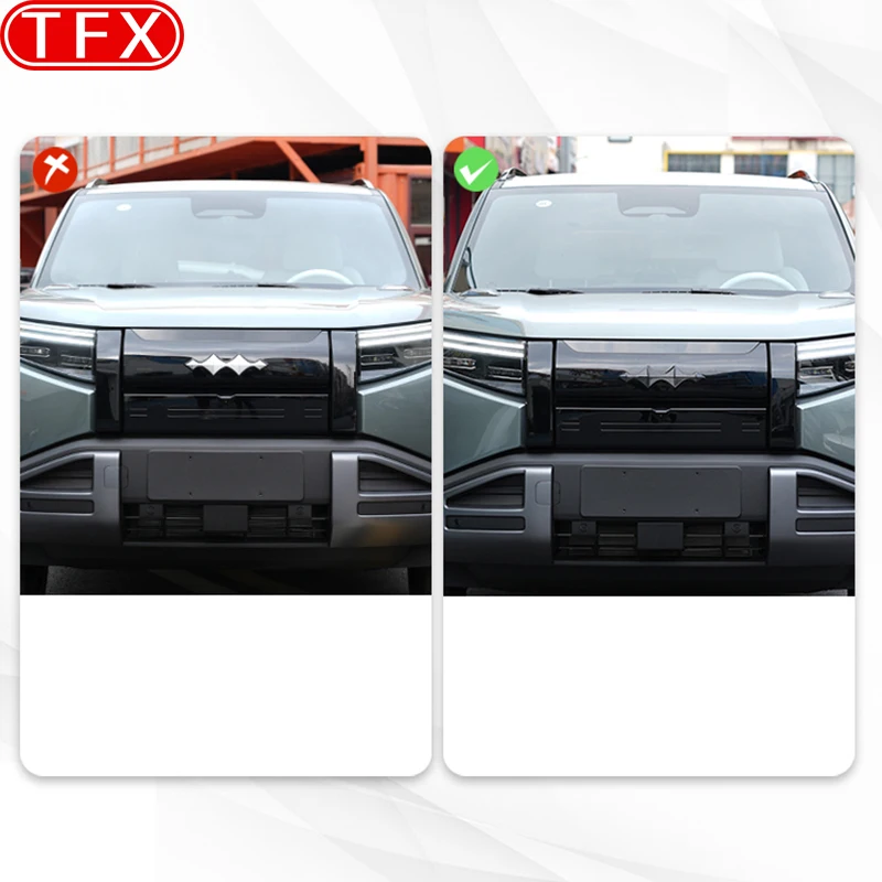 For BYD Leopard Titanium 3 2025 Car Black Warrior Logo Sticker Front & Rear Blackened Logo Wheel Hub Logo Cover Auto Accessories