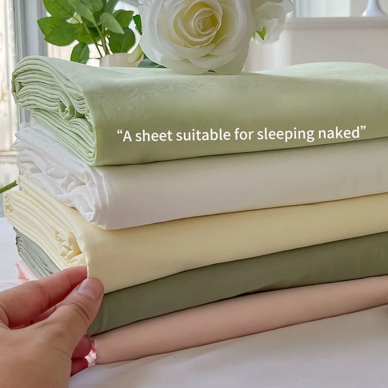 학생 기숙사 싱글 침대 시트, 더블 침실, 세탁 코튼 침대 시트, 싱글 단색, 특별 가격, 150x180x200x230 cm  Best5