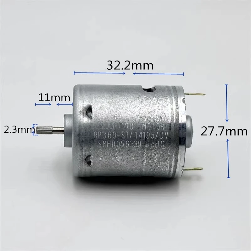 RP360-ST/14195 Mini 360 Motor DC 6V 12V 18V 24V 17700RPM High Speed Carbon Brush Micro 27.7mm Electric Motor DIY Toy Hair Dryer