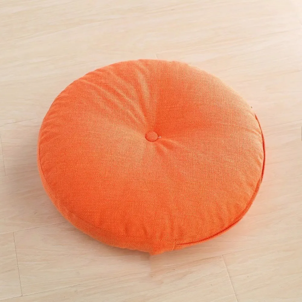 Sofa Chair Large Meditation Cushion Linen Thick Floor Seat Pillow Solid Color Round Zafu Meditation Cushion Balcony