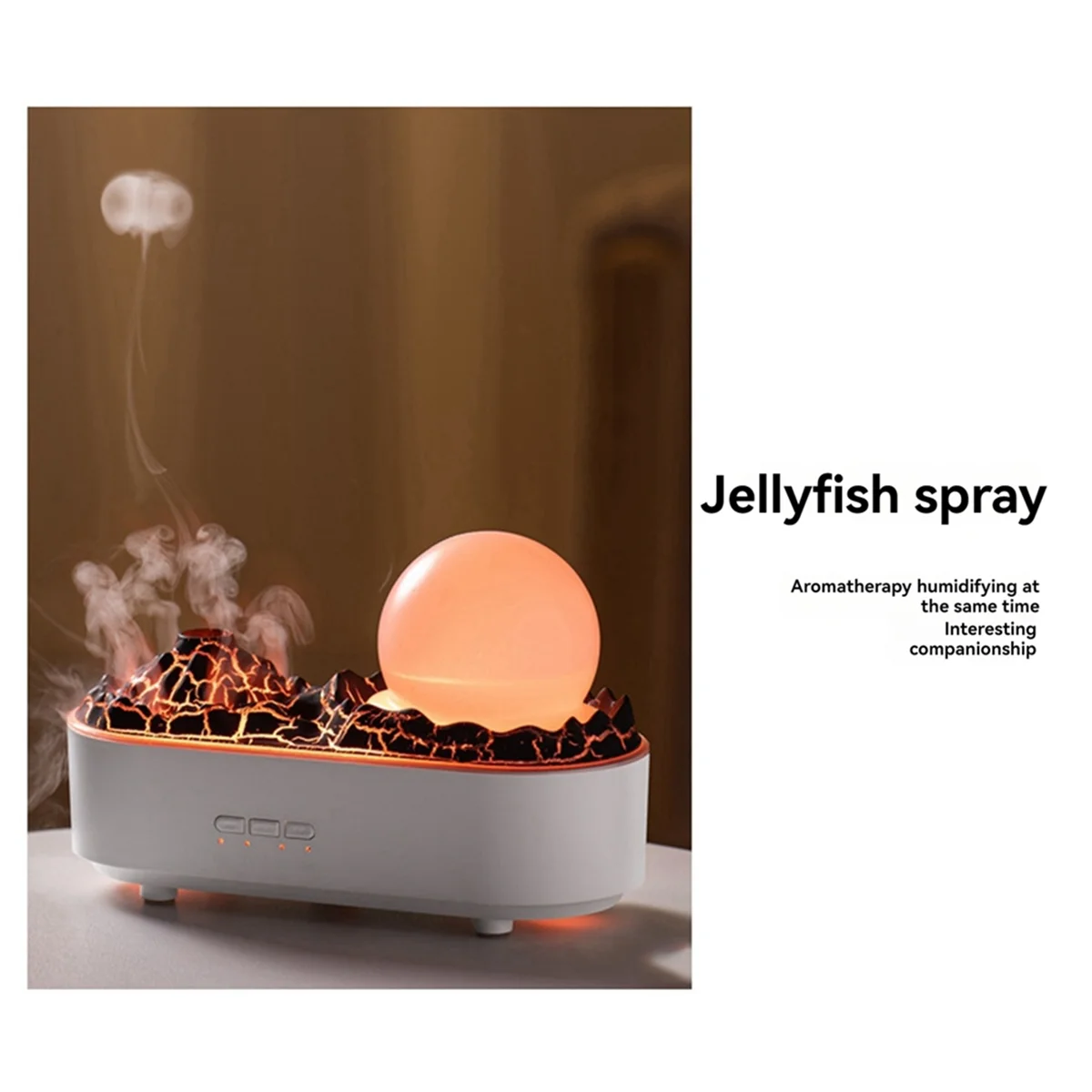 A01M Volcano Humidifier ในครัวเรือนหมอกขนาดใหญ่ Desktop Humidifier ห้องนอน Night Light Air Humidifier