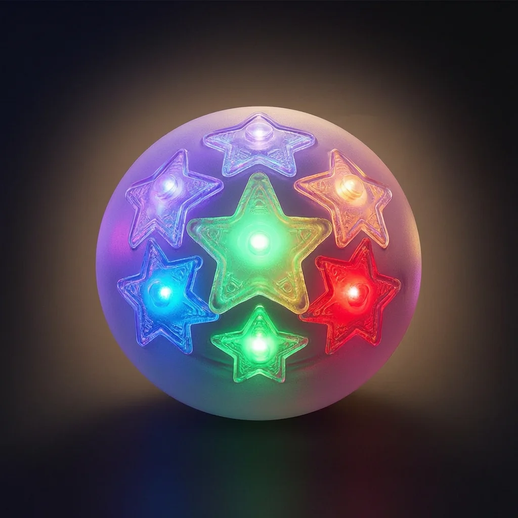 LED Star Ball Handheld Glowing Throw Toy Acrylic Night Light With Non Slip Grip For Cosplay Stage Performance Prop