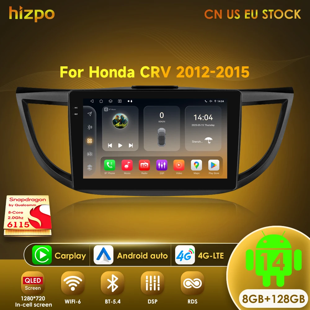 

Hizpo Android For Honda CRV CR-V 2012 2013 2014 2015 2016 Car Radio Multimedia Video Player Navigation Stereo 2 Din Carplay GPS