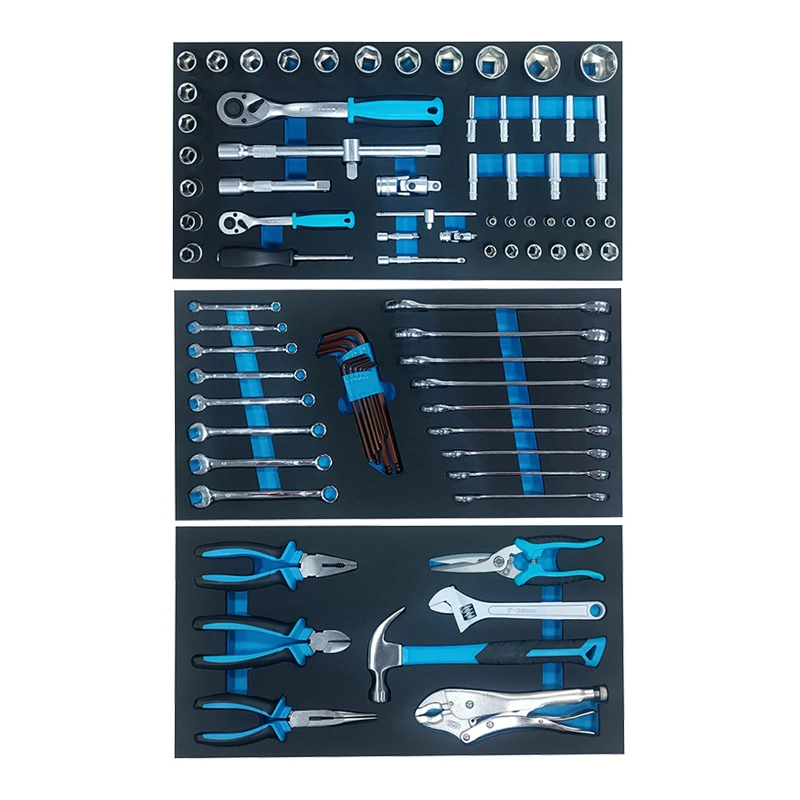 Simple Appearance 7 Drawers Tool Trolley With 83pcs Tools In EVA Foam Tray