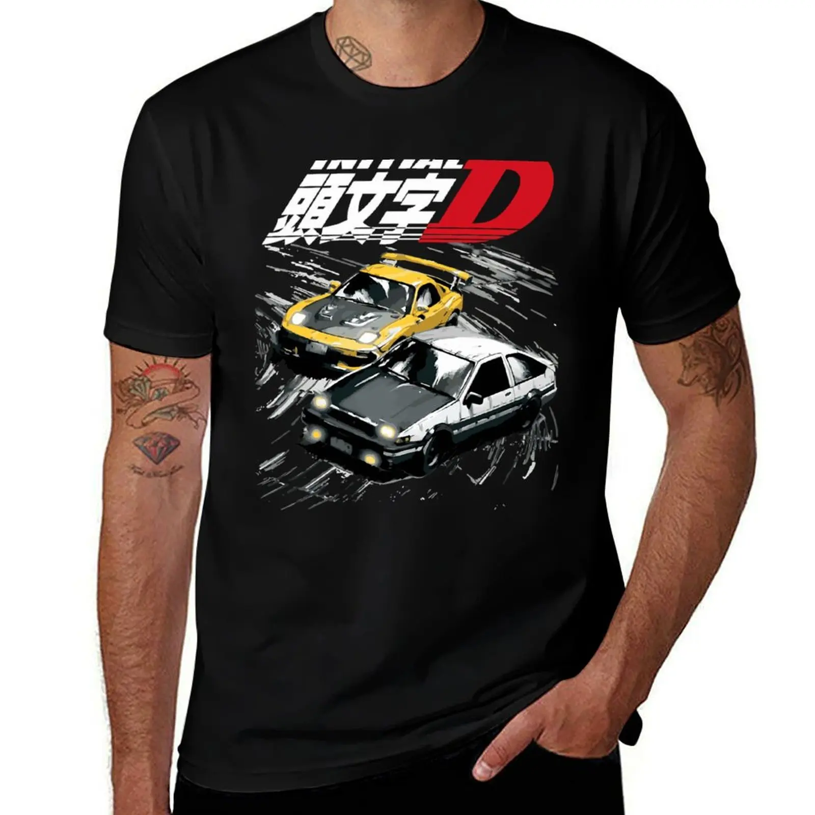 

Mountain Drift Racing Initial D Tandems Ae86 T-Shirt valentines boutique clothes quick drying blacks mens t shirts