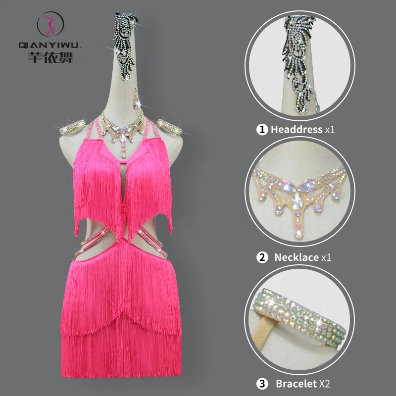 Vestido de Baile Latino 2026, para Adultos, Sexy, para Competencia, Fiesta, Actuación, Ropa Deportiva, para Práctica, para Chicas competicion flamenco urbana fiesta vestuario latinos cortos bailes samba falda lentejuel