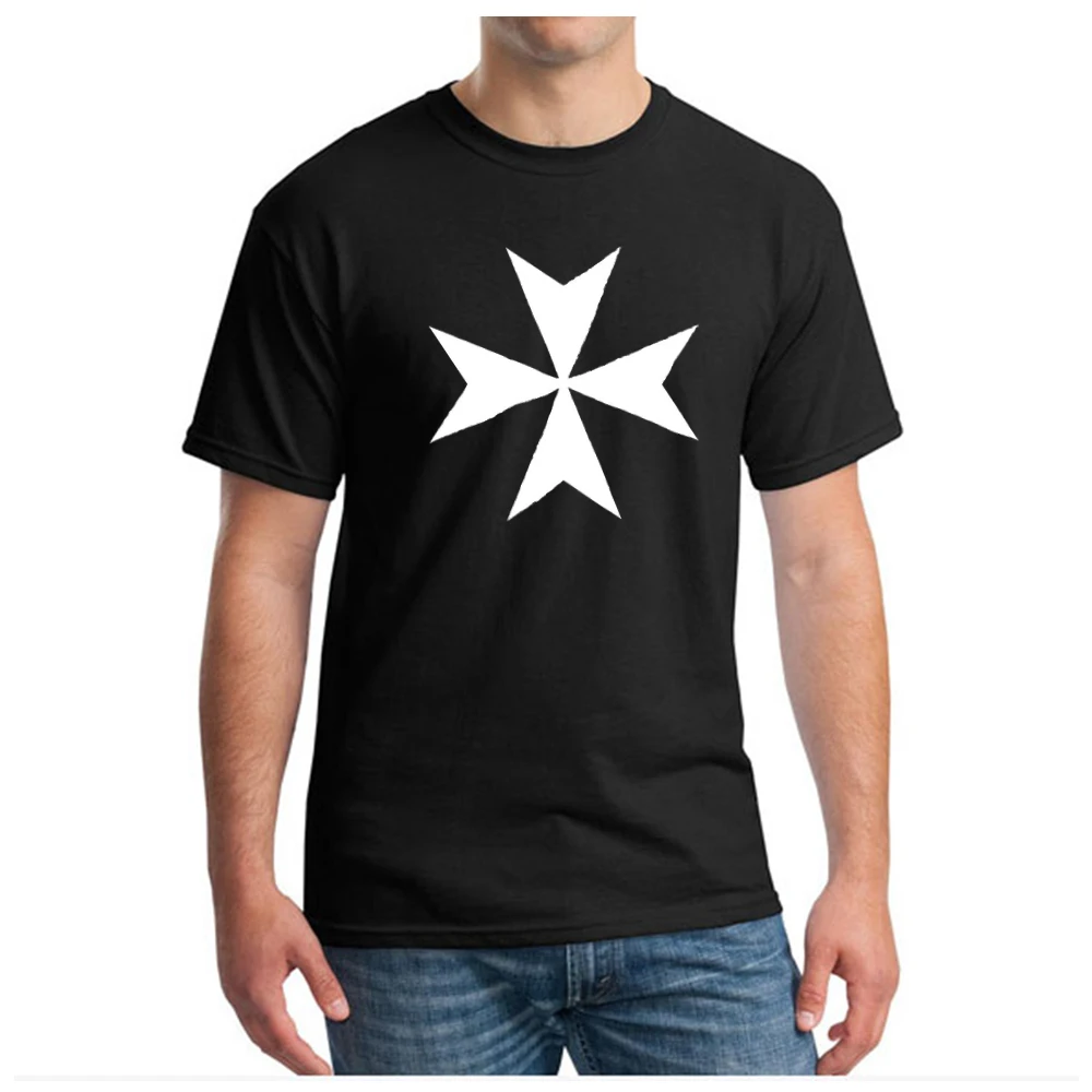 T Shirt Man Knight Templar Order Summer Casual Printing Short Comfortable O-neck Mason