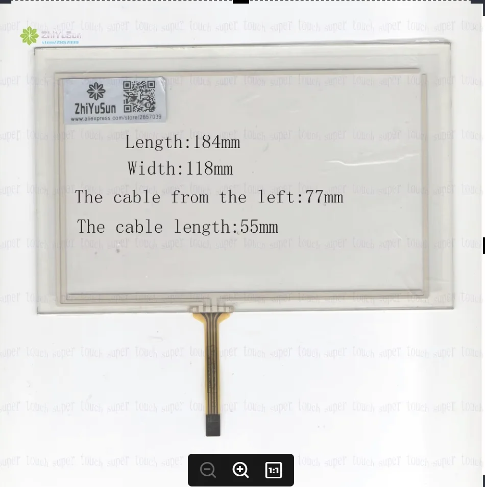 ZhiYuSun KDT-4287 8Inch 184mm*118mm Resistive touch screen Panel Digitizer 184*118  For CAR DVD  touchsensor glass