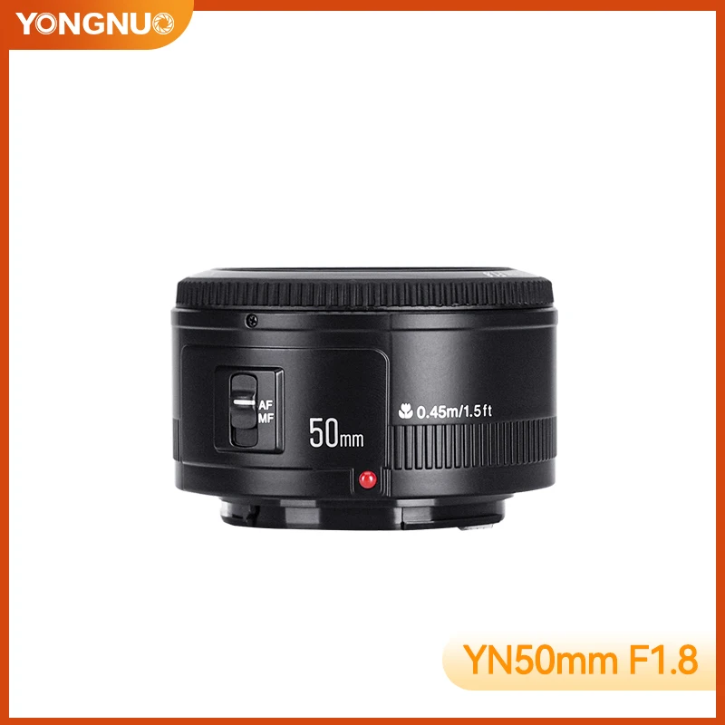 YONGNUO YN50mm f1.8 AF DSLR Lens Large aperture Auto Focus Lens for Canon EF 60D 70D 5D2 5D3 600d T5 T6 DSLR Cameras